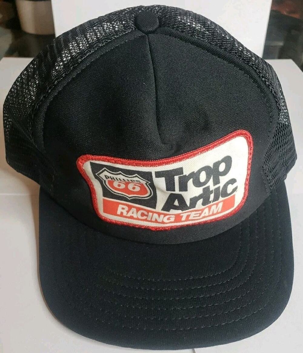 Vintage 80s Phillips 66 Trop Artic Racing Team Snapback Trucker Hat MADE IN USA